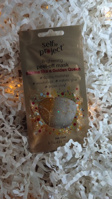 Selfie Project Maseczka do twarzy, Peel-off, Rozświetlająca, #Shine Like a Golden Queen