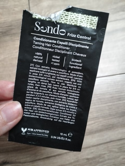 Sendo Odżywka do włosów, Taming, Zapobiegająca puszeniu się włosów