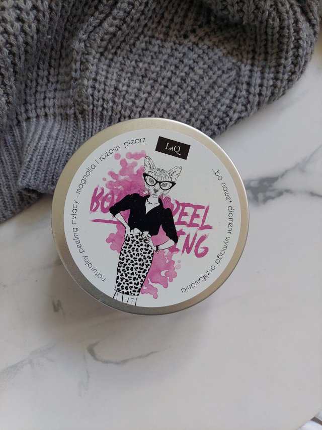 LaQ Peeling myjący do ciała, Kicia, Magnolia i różowy pieprz