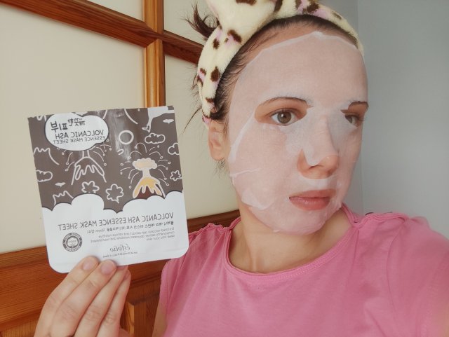 ésfolio Maska do twarzy w płacie, Oczyszczająca, Z pyłem wulkanicznym, Volcanic Ash