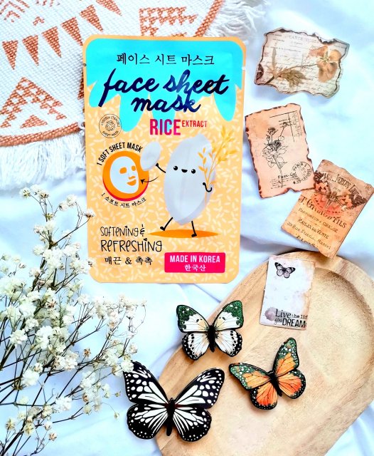 Maxbrands Marketing B.V. Face Sheet Mask, Maseczka do twarzy w płacie, Rice Extract 