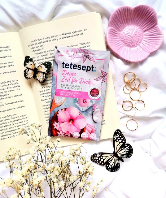 Tetesept Sól do kąpieli, Deine Zeit für Dich, Hibiskus i biała herbata