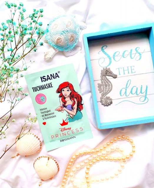 Isana Disney Princess, Maseczka do twarzy w płacie, Meerwasser & Hyaluronsaure, Ariel