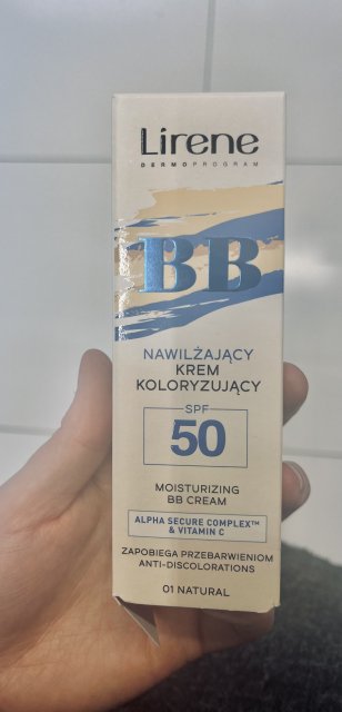 Lirene Dermoprogram, Krem BB, Nawilżający, Koloryzujący, SPF 50, nr 01 Natural