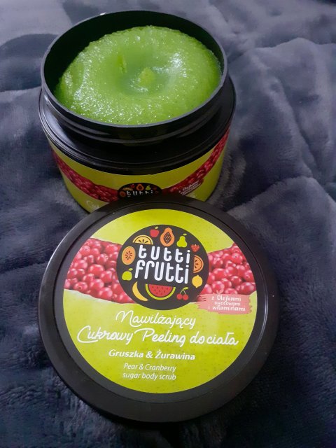 Farmona Tutti Frutti, Cukrowy peeling do ciała, Gruszka i żurawina