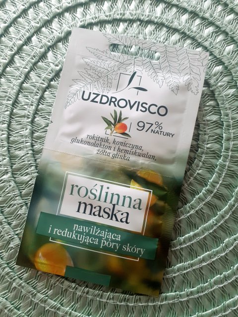 Uzdrovisco Maska do twarzy, Roślinna, Nawilżająca i redukująca pory, Rokitnik, koniczyna, glukonolakton i hemiskwalan, żółta glinka
