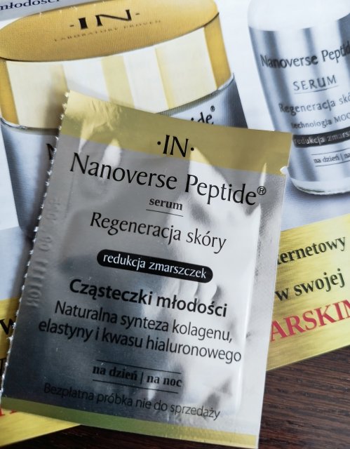 Asepta Serum do twarzy, Nanoverse Peptide, Regeneracja skóry, Redukcja zmarszczek, Cząsteczki młodości, Na dzień i na noc