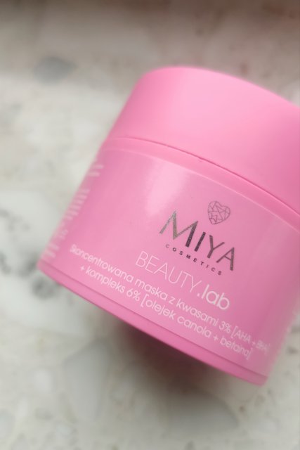 Miya Cosmetics Beauty lab, Maska do twarzy, Z kwasami AHA + BHA 3% do twarzy