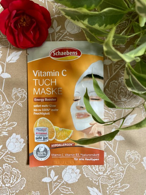 Schaebens Maska do twarzy w płacie, Energy Booster, Vitamin C 