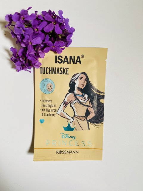Isana Disney Princess, Maseczka do twarzy w płacie, Hyaluron & Cranberry, Pocahontas