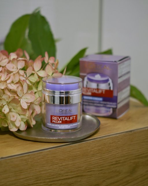 L'Oréal Revitalift Filler, Krem do twarzy, Water-Cream, Mikrocząsteczkowy i mikrowypełniający, Kwas hialuronowy + ceramidy