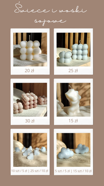 Świece sojowe - moje wytwory