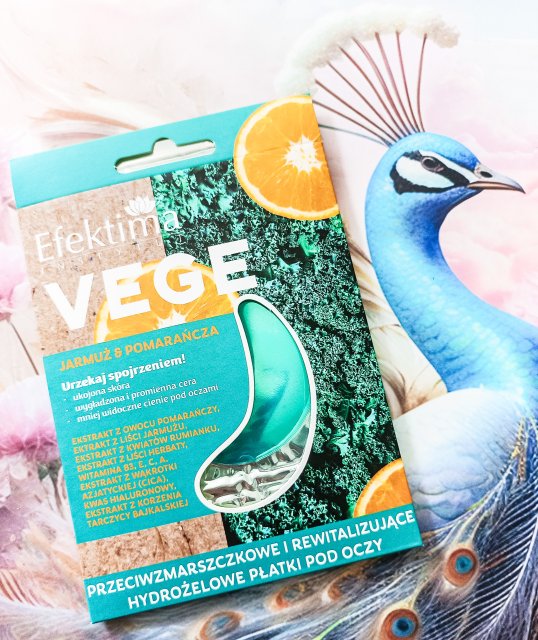 Efektima Vege, Płatki pod oczy, Hydrożelowe, Przeciwzmarszczkowe i rewitalizujące, Jarmuż & Pomarańcza