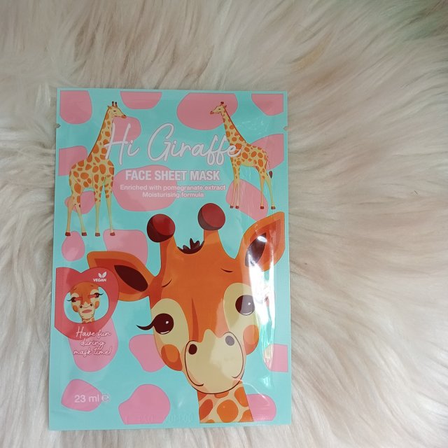 Maxbrands Marketing B.V. Maseczka do twarzy w płacie, Hi Giraffe, nawilżająca, z ekstraktem z pomarańczy