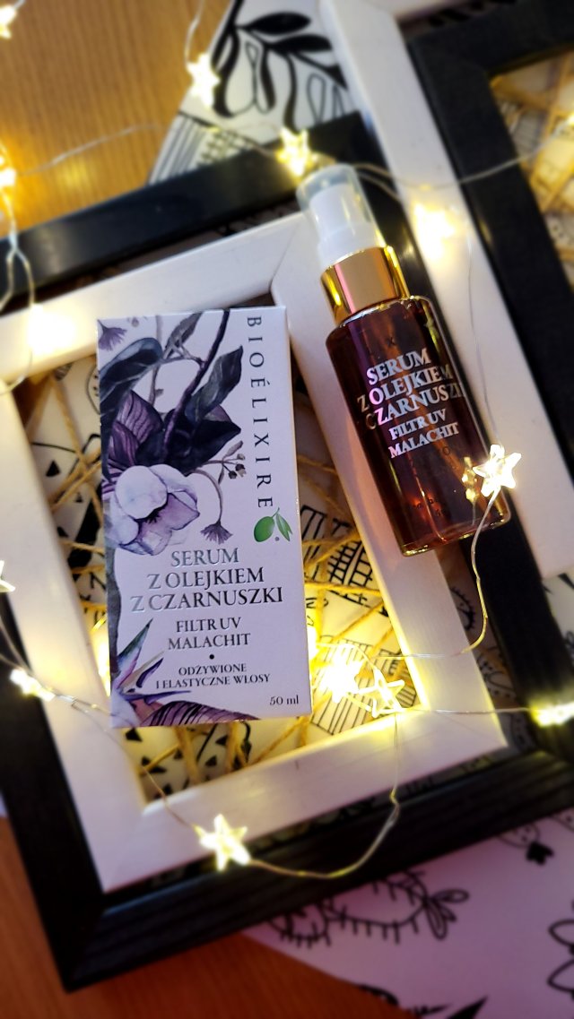 Bioélixire Serum do włosów, Z olejkiem z czarnuszki, Filtr UV, Malachit