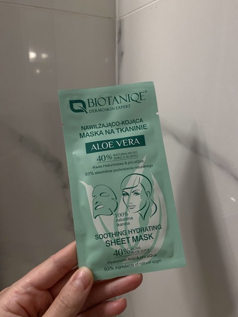 Biotaniqe Aloe Vera, Maska do twarzy w płacie, Nawilżająco-kojąca