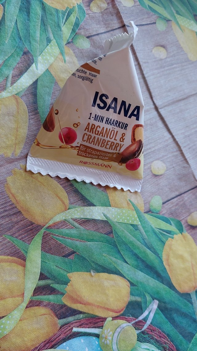 Isana Maska do włosów, Jednominutowa, Olej arganowy i żurawina