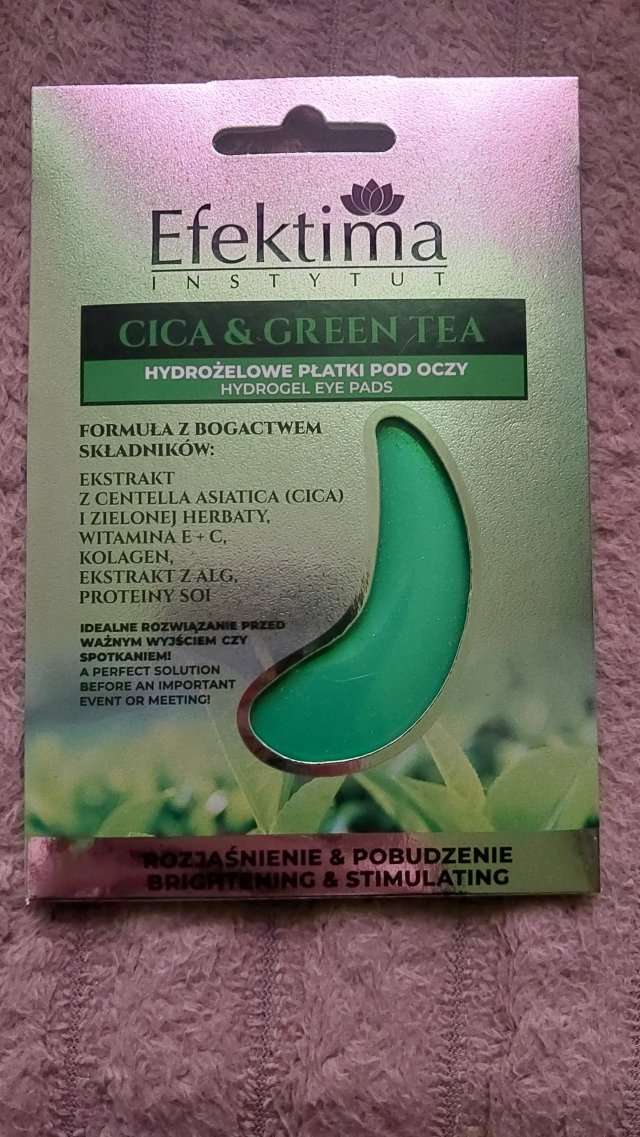 Efektima Cica & Green Tea, Płatki pod oczy, Hydrożelowe