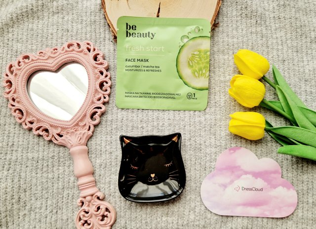 BeBeauty Natural, Maska do twarzy na tkaninie biodegradowalnej, Fresh Start, Cucumber/Matcha Tea