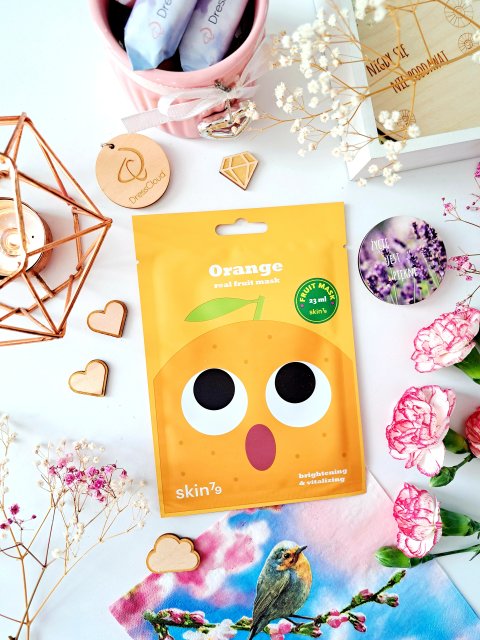 SKIN 79 Maska do twarzy w płacie, Real Fruit Mask, Orange, Brightening & Vitalizing