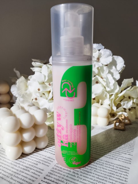 OnlyBio Hair Cycling, Odżywka do włosów w sprayu, Dwufazowa, Wygładzająco-ochronna 