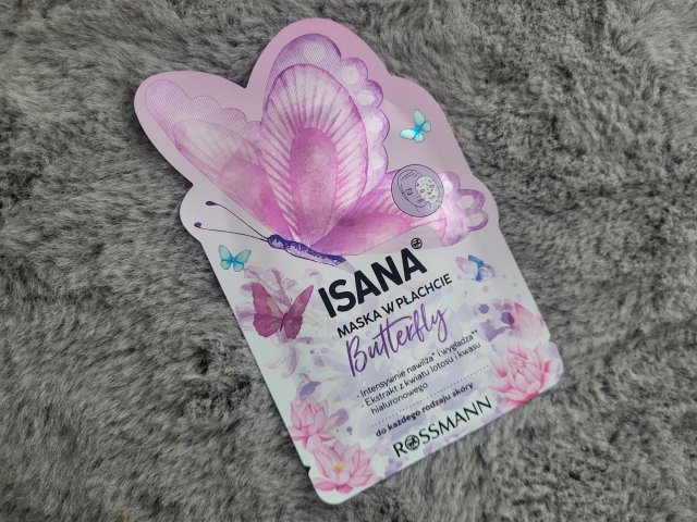 Isana Maska do twarzy w płacie, Butterfly, Ekstrakt z lotosu i hialuron