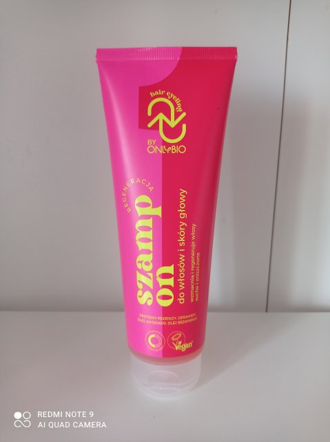 OnlyBio Hair Cycling, Szampon do włosów i skóry głowy, Regeneracja, Proteiny pszenicy, ceramidy