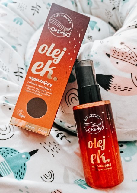 OnlyBio Hair in Balance, Olejek do włosów, Wygładzający, Z efektem rozświetlenia 