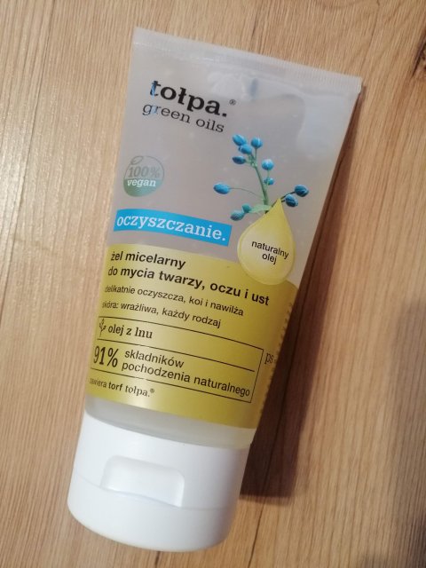 Tołpa Green Oils, Oczyszczanie, Żel micelarny do mycia twarzy i oczu, Olej z lnu