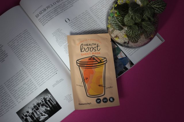 The Beauty Dept. Maseczka do twarzy w płacie, Health Boost, Turmeric + Pumpkin