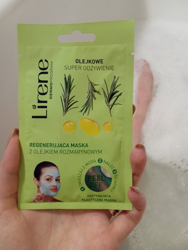 Lirene Dermoprogram, Maseczka do twarzy, Peel Off, Olejkowe super odżywienie, Regenerująca z olejkiem rozmarynowym