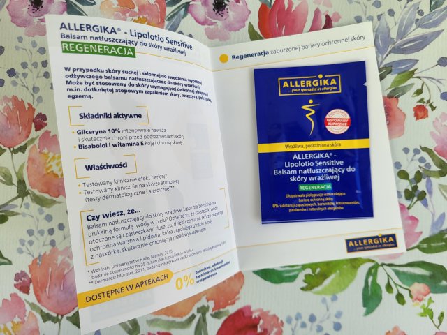 Allergika Balsam do ciała, Lipolotio Sensitive, Natłuszczający, Do skóry wrażliwej, Regeneracja