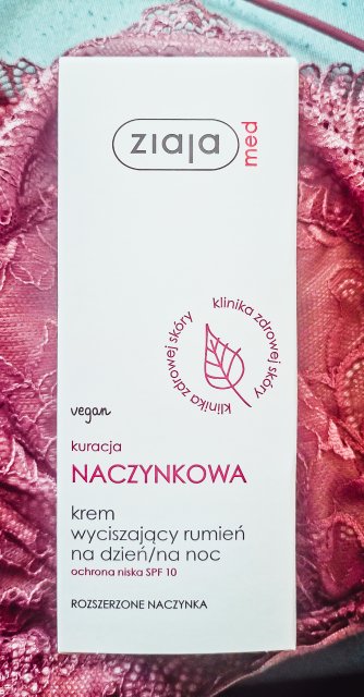 Ziaja Med, Kuracja naczynkowa, Krem do twarzy wyciszający rumień, Na dzień i noc, SPF10