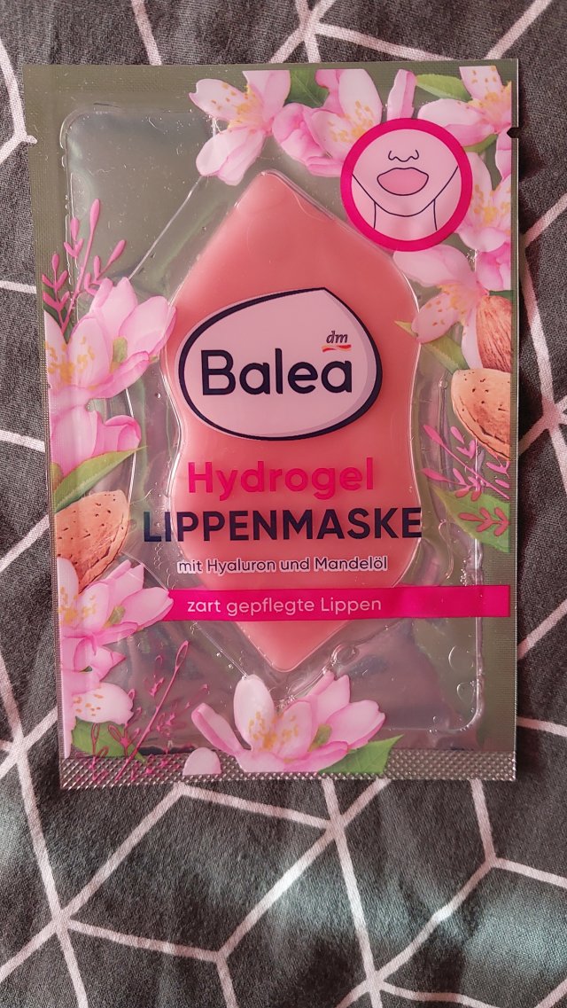 Balea Maseczka na usta, Hydrożelowa, Kwas hialuronowy i olejek migdałowy 