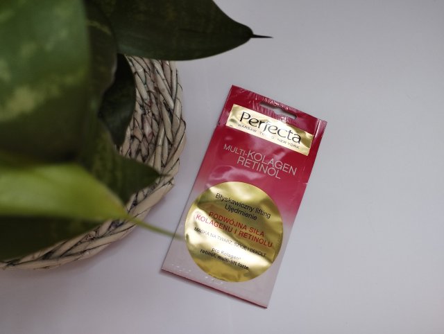 Perfecta Multi-Kolagen Retionol, Maska na twarz, szyję i dekolt, Błyskawiczny lifting, Ujędrnienie