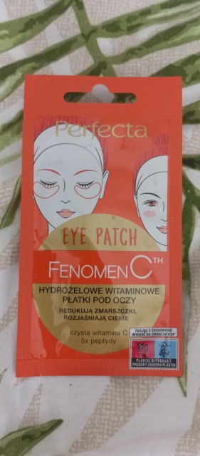 Perfecta Eye Patch, Hydrożelowe witaminowe płatki pod oczy, Fenomen C, Redukują zmarszczki, rozjaśniają cienie