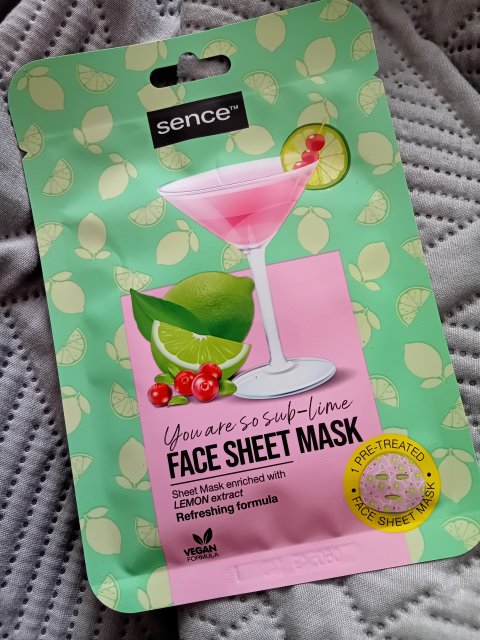 Sence Essentials Maska do twarzy w płacie, You Are so Sub-lime, Ekstrakt z limonki
