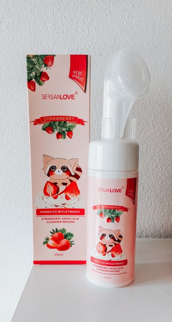 Sersanlove Pianka do mycia twarzy, Strawberry Amino Acid Cleanser Mousse