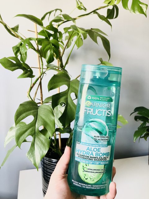 Garnier Fructis, Aloe Hydra Bomb, Szampon do włosów, Nawilżający, Żel aloesowy i gliceryna 