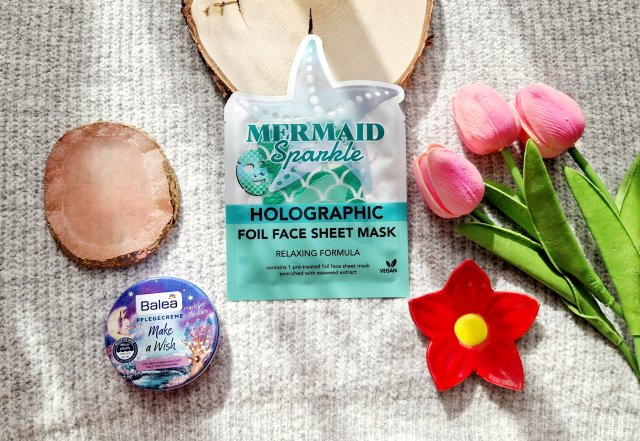 Maxbrands Marketing B.V. Maseczka do twarzy w płachcie, Holographic, Mermaid Sparkle, Formuła relaksująca