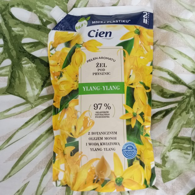 Cien Żel pod prysznic, Pełen aromatu, Ylang-Ylang, Z botanicznym olejem Monoi i wodą kwiatową Ylang-Ylang
