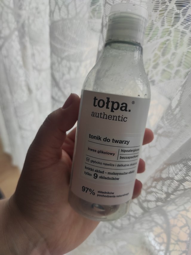 Tołpa Authentic, Tonik do twarzy, Z kwasem glikolowym, 9 składników