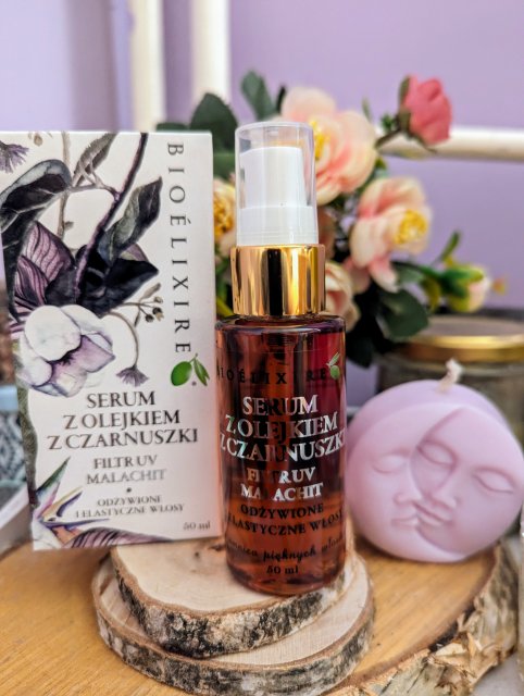 Bioélixire Serum do włosów, Z olejkiem z czarnuszki, Filtr UV, Malachit