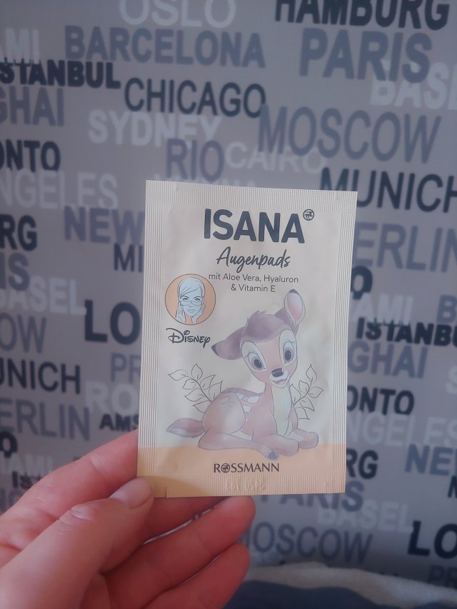 Isana Disney, Płatki pod oczy, Z aloesem, kwasem hialuronowym i witaminą E, Bambi 