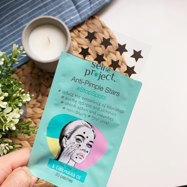 Selfie Project Plastry do twarzy na wypryski, #StopSpots, Anti-Pimple Stars, Gwiazdki, Tea Tree Oil & Calendula Oil