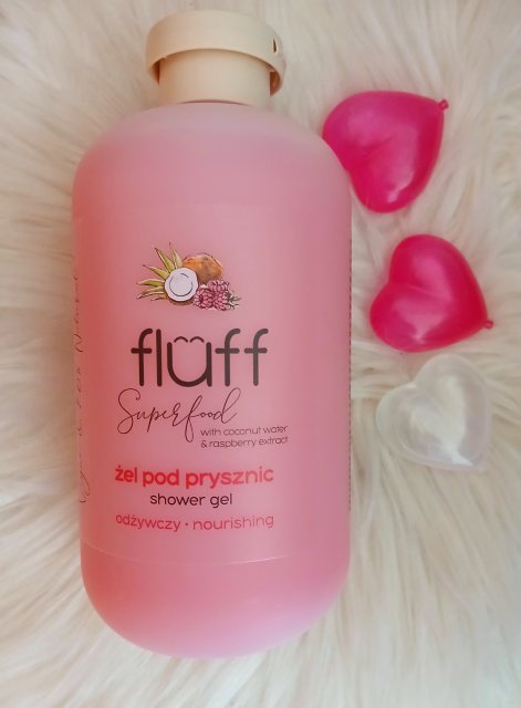 Fluff Superfood, Żel pod prysznic, Odżywczy, Raspberry Extract & Coconut Water