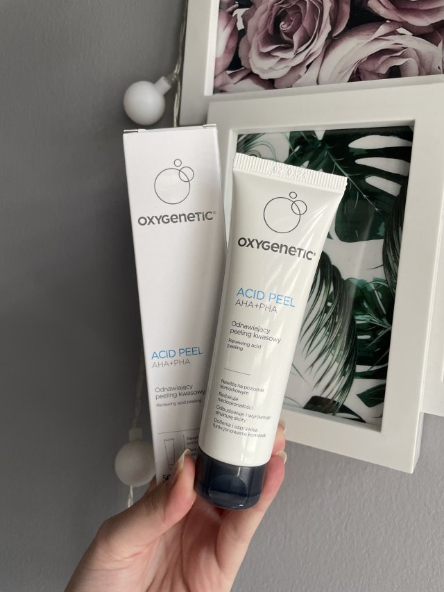 Oxygenetic Peeling do twarzy, Kwasowy, Odnawiający, AHA+PHA, Acid Peel 