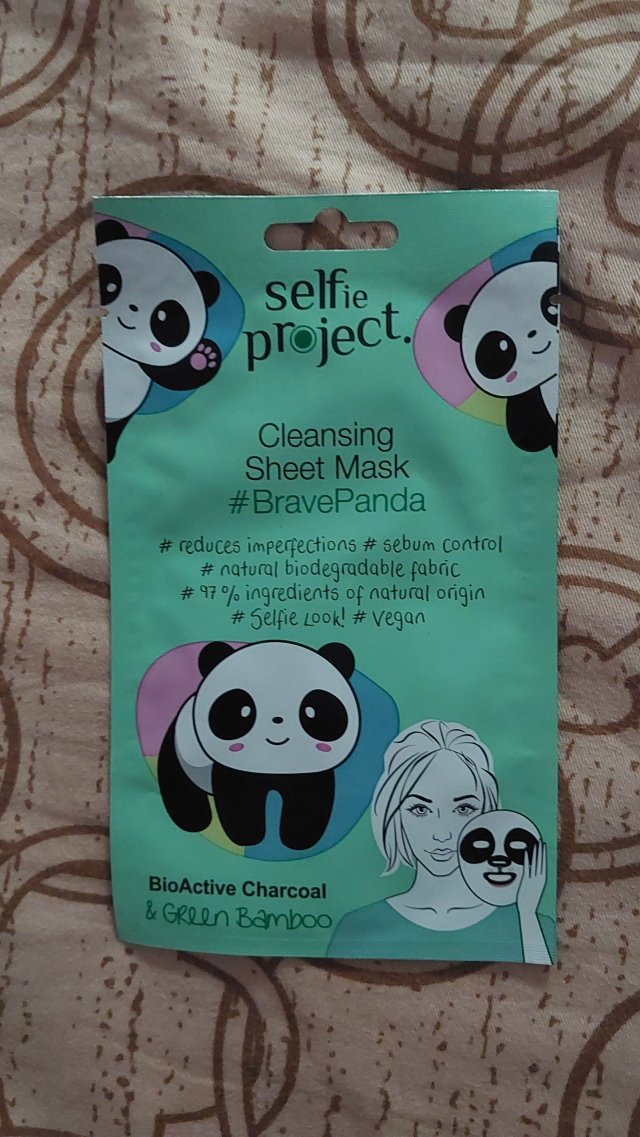 Selfie Project Maska do twarzy w płacie, Na tkaninie, #BravePanda