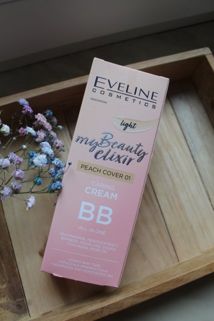Eveline My Beauty Elixir, Krem BB do twarzy, Pielęgnujący, Peach Cover 01 Light