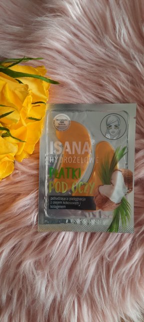 Isana Płatki pod oczy, Hydrożelowe, Pobudzająca pielęgnacja, Z olejem kokosowym i kolagenem 